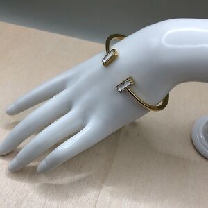 Kate Spade Open Hinge Bangle Gold Tone Great For Layering or Minimalist Style